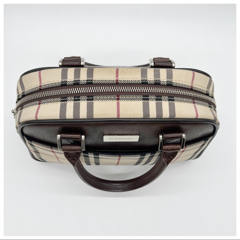 BURBERRY House Check Canvas Handbag Bag - Picture 4 of 10